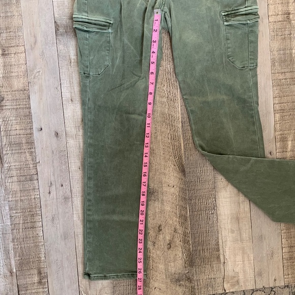 PAIGE Jolie Khaki Green Slim Cotton Cargo Ankle Utility Pants SZ 26 - Picture 15 of 15